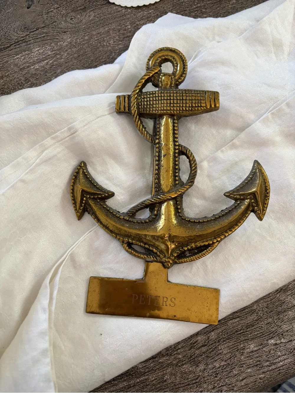 Brass Anchor Wall Decor - PETERS